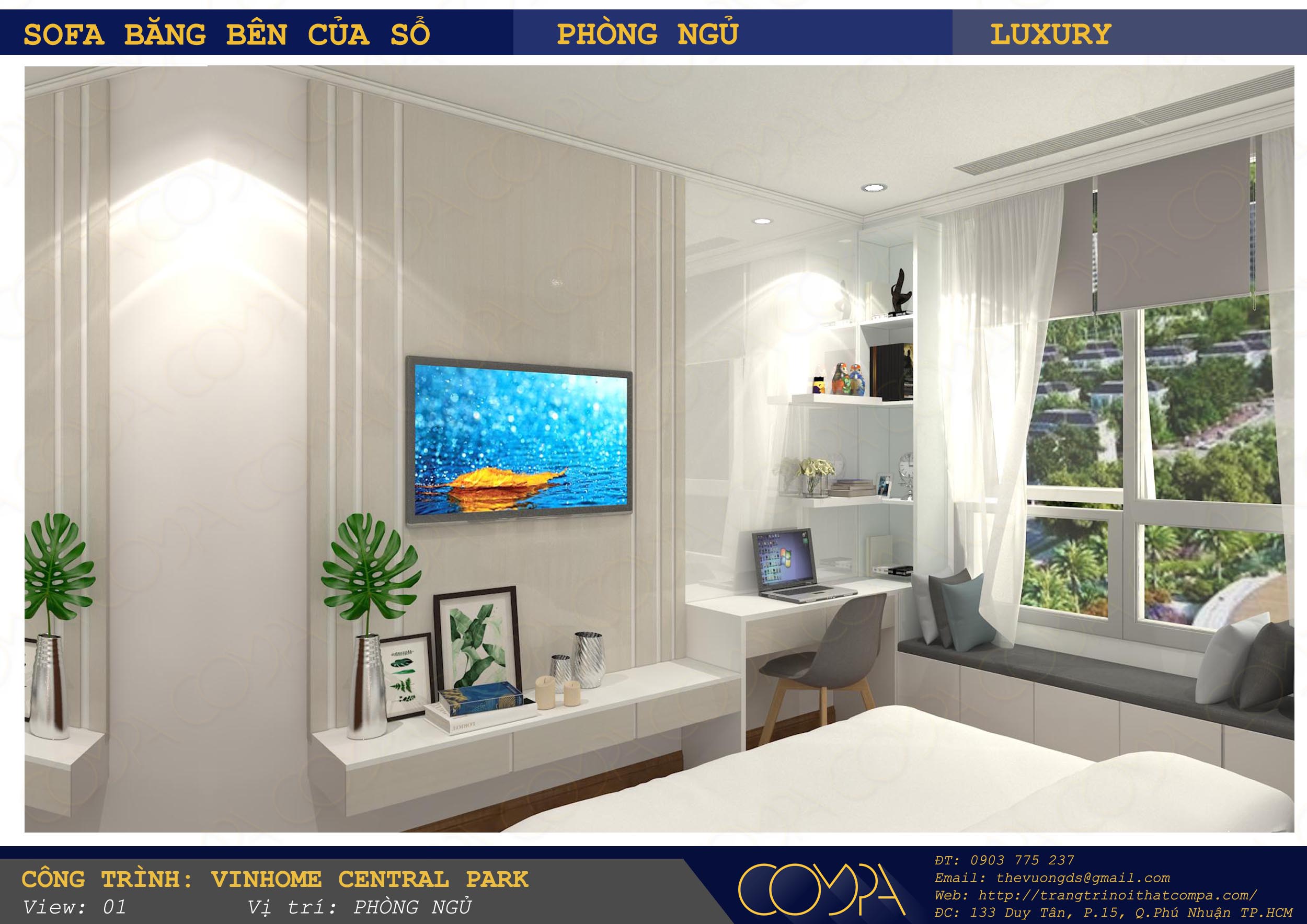 Chỗ ngồi bên cửa sổ tại góc làm việc Chỗ ngồi bên cửa sổ tại góc làm việc