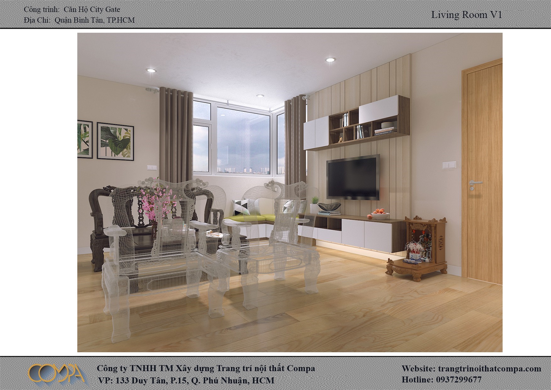 Hình thiết kế nội thất căn hộ diện tích nhỏ 4 Hình thiết kế nội thất căn hộ diện tích nhỏ 4