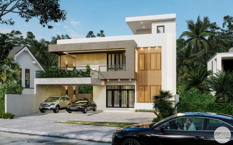 Mặt tiền biệt thự