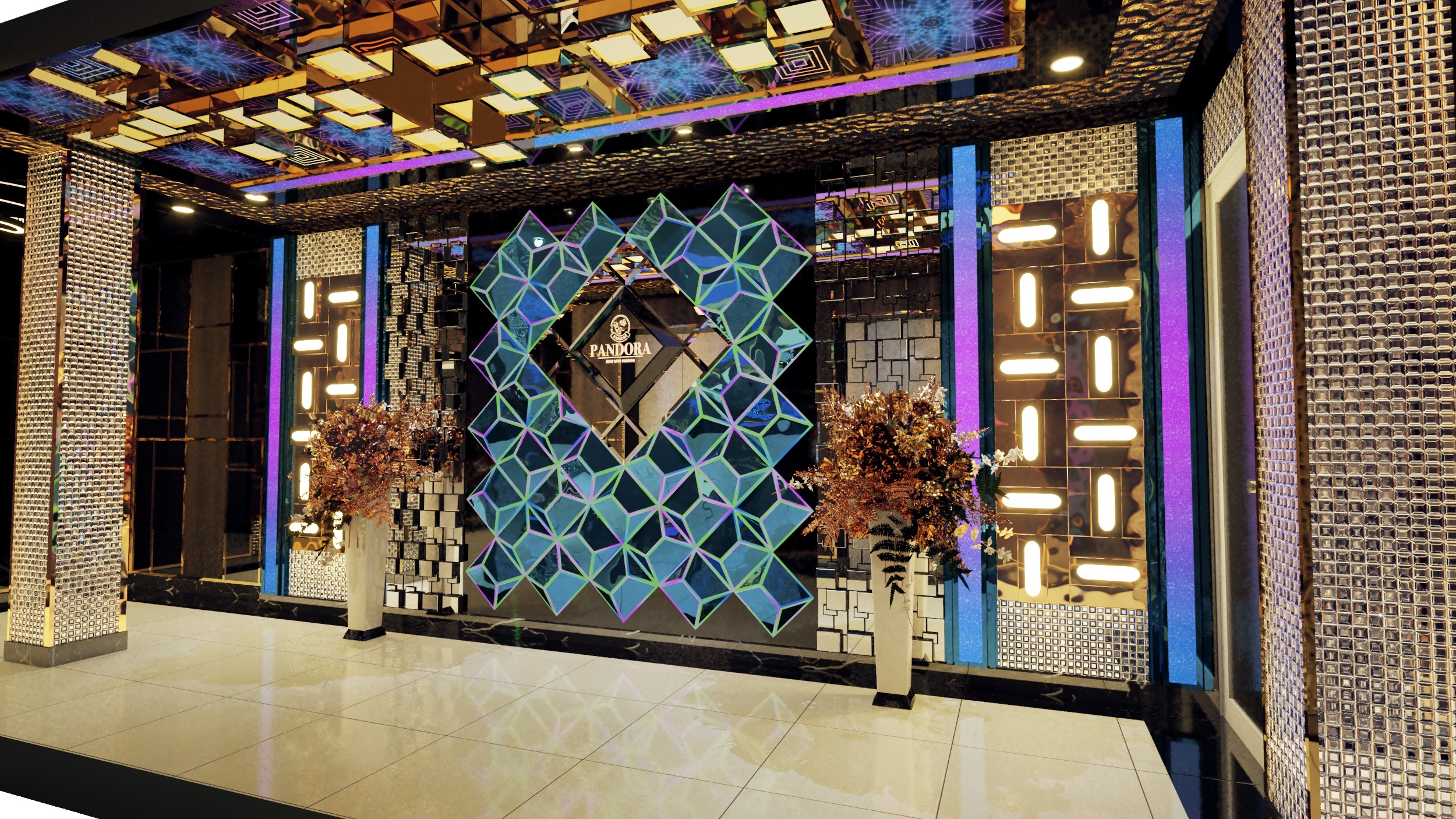 Mẫu thiết kế sảnh và hành lang karaoke hiện đại 2023 Mẫu thiết kế sảnh và hành lang karaoke hiện đại 2023