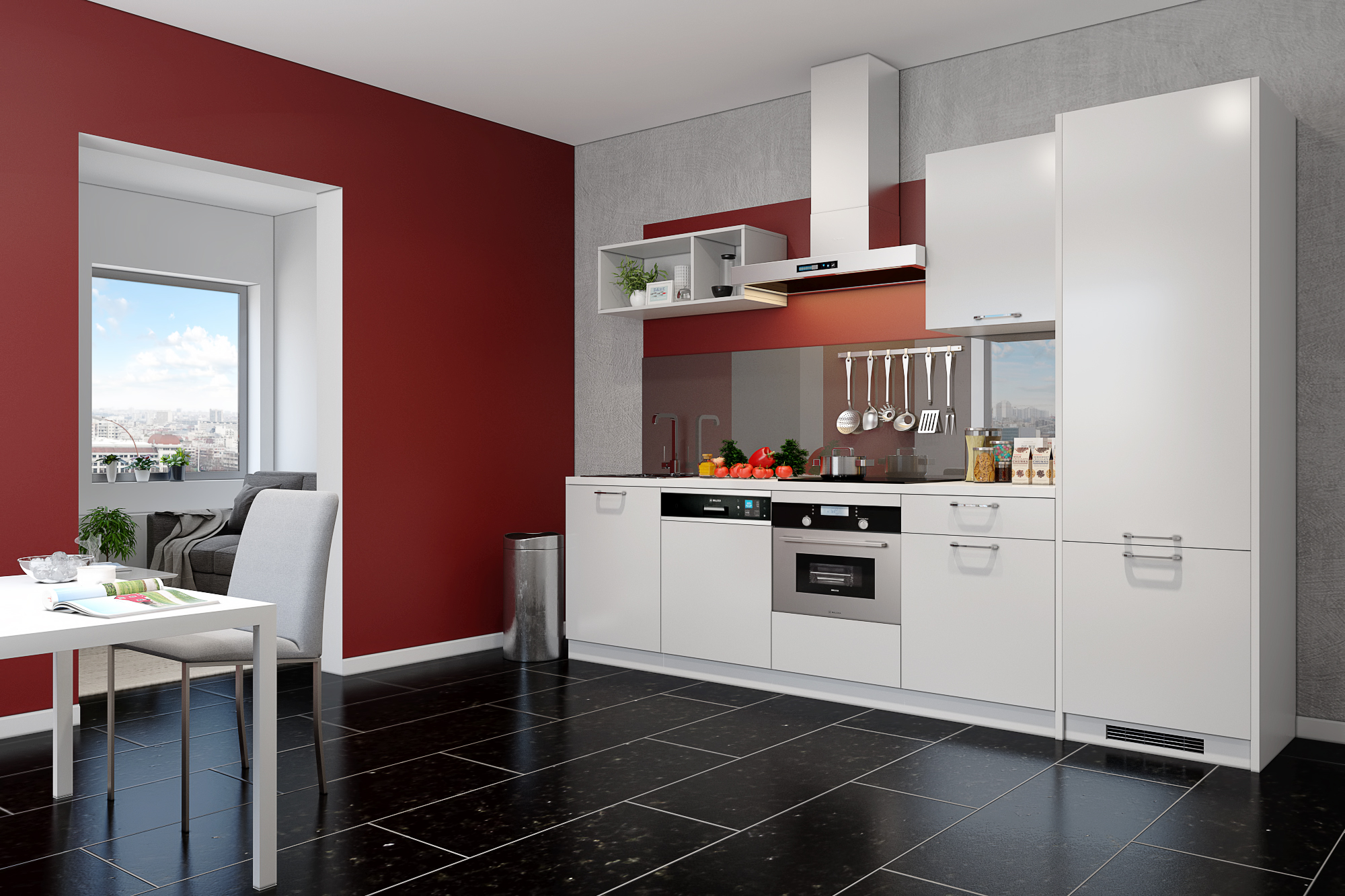 Mẫu tủ bếp gỗ công nghiệp An Cường mẫu 6 Mẫu tủ bếp gỗ công nghiệp An Cường mẫu 6