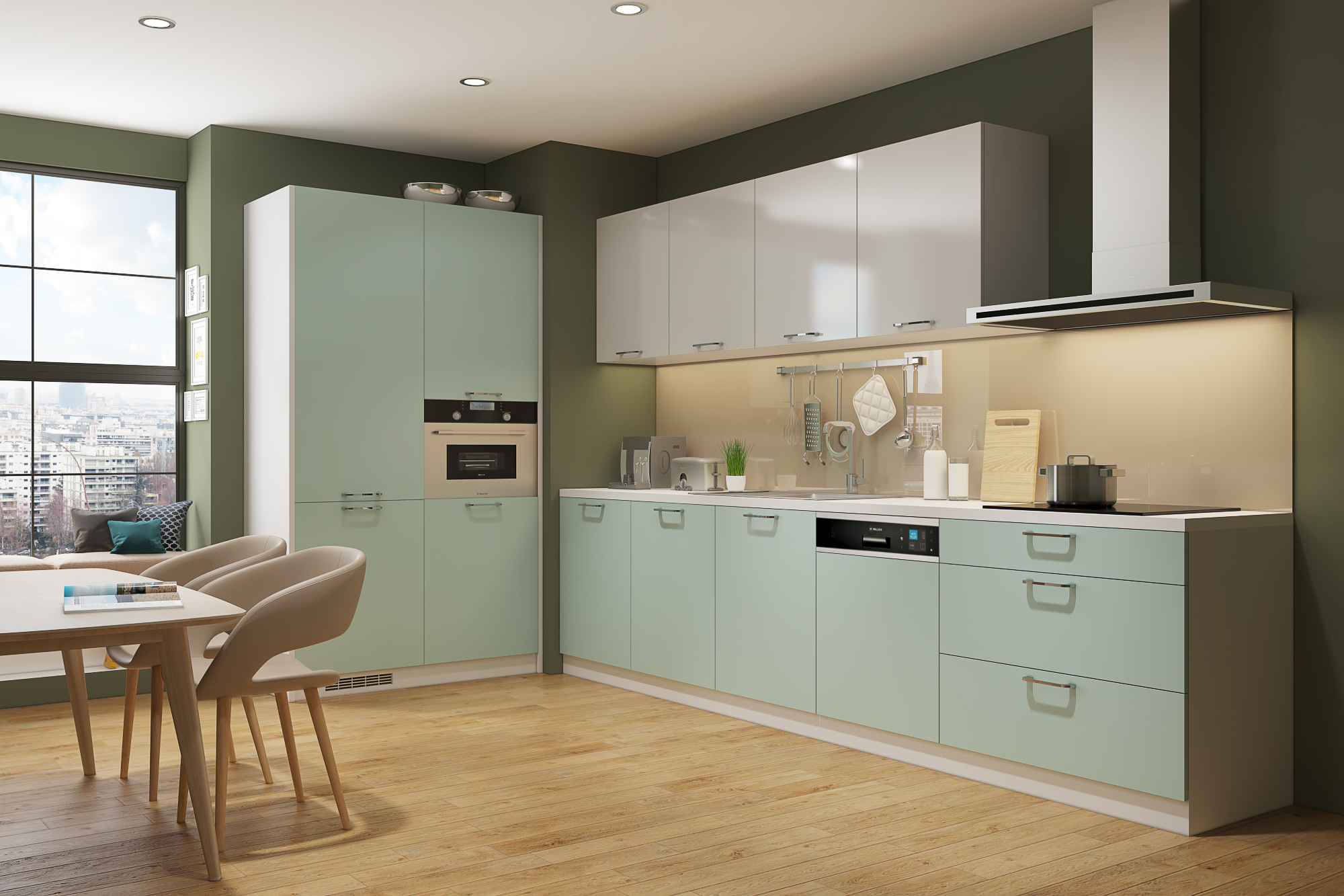 Mẫu tủ bếp gỗ công nghiệp An Cường mẫu 4 Mẫu tủ bếp gỗ công nghiệp An Cường mẫu 4