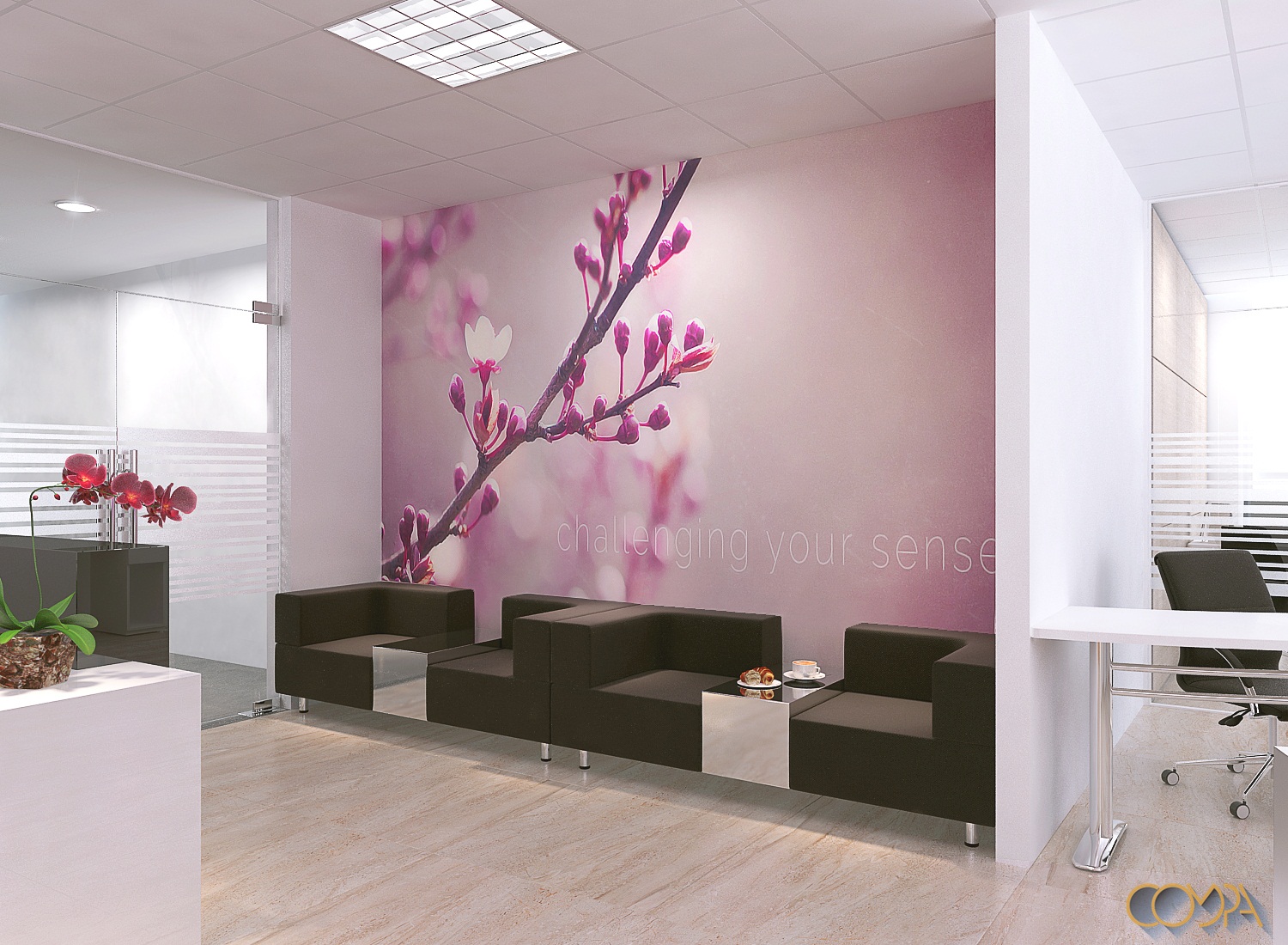 thiết kế nội thất văn phòng phong cách Châu Âu hình 4 phòng làm việc