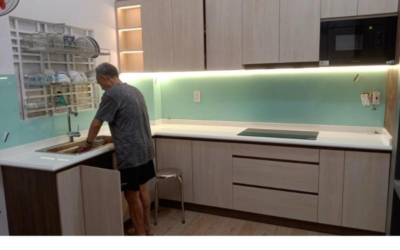 Hình ảnh hoàn thiện bếp sau cải tạo