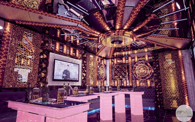 Hình ảnh thi công thực tế karaoke Pandora