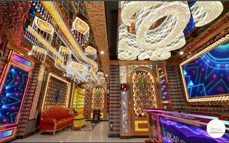 Mẫu thiết kế sảnh hành lang karaoke luxury Mẫu thiết kế sảnh hành lang karaoke luxury