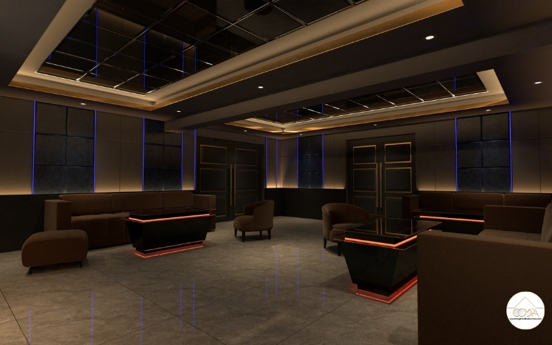 Hình ảnh thiết kế phòng karaoke gia đình Hình ảnh thiết kế phòng karaoke gia đình