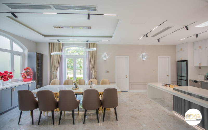 Thiết kế phòng ăn theo phong cách luxury sang trọng Thiết kế phòng ăn theo phong cách luxury sang trọng