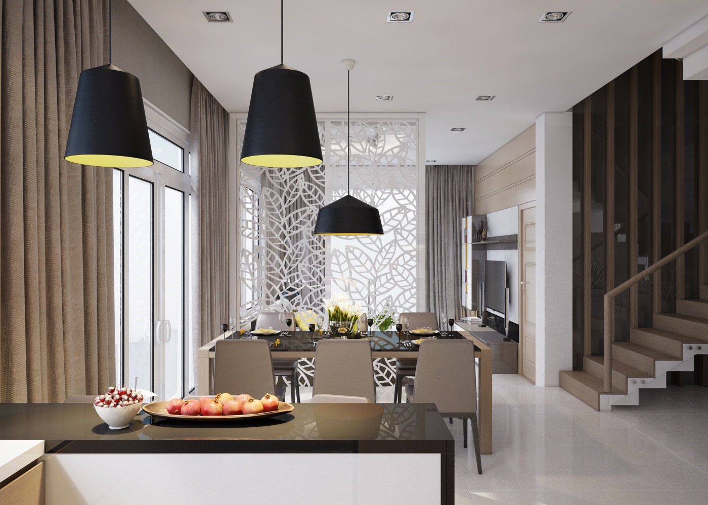 Hình thiết kế nhà phố hiện đại anh Hảo 4 Hình thiết kế nhà phố hiện đại anh Hảo 4