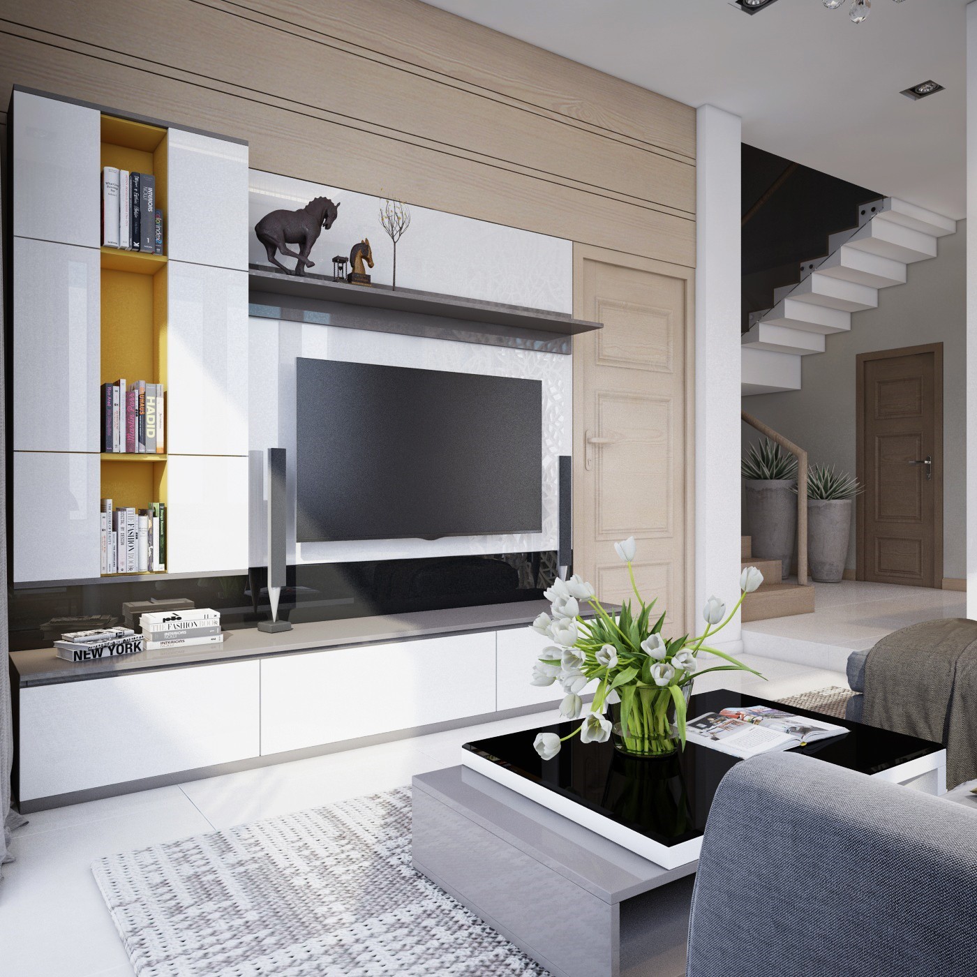 Hình thiết kế nhà phố hiện đại anh Hảo 5 Hình thiết kế nhà phố hiện đại anh Hảo 5