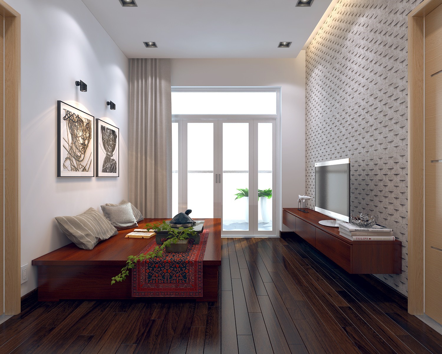 Hình thiết kế nhà phố hiện đại anh Hảo 6 Hình thiết kế nhà phố hiện đại anh Hảo 6