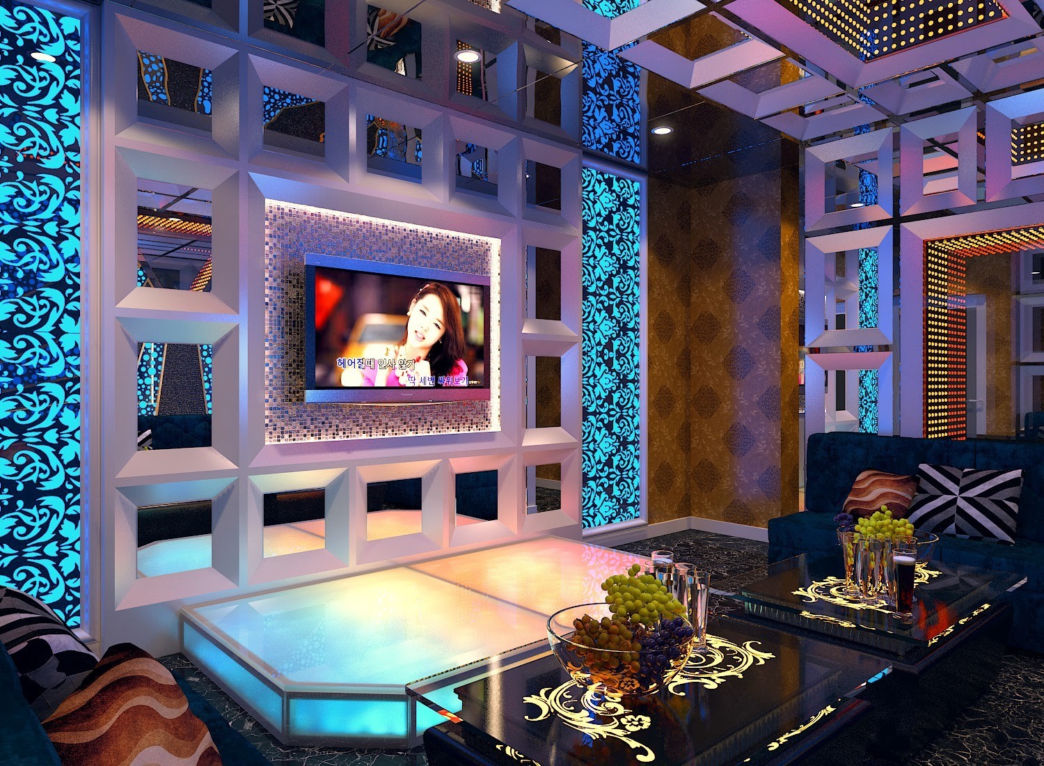 Hình thiết kế phòng karaoke gia đình 12 Hình thiết kế phòng karaoke gia đình 12