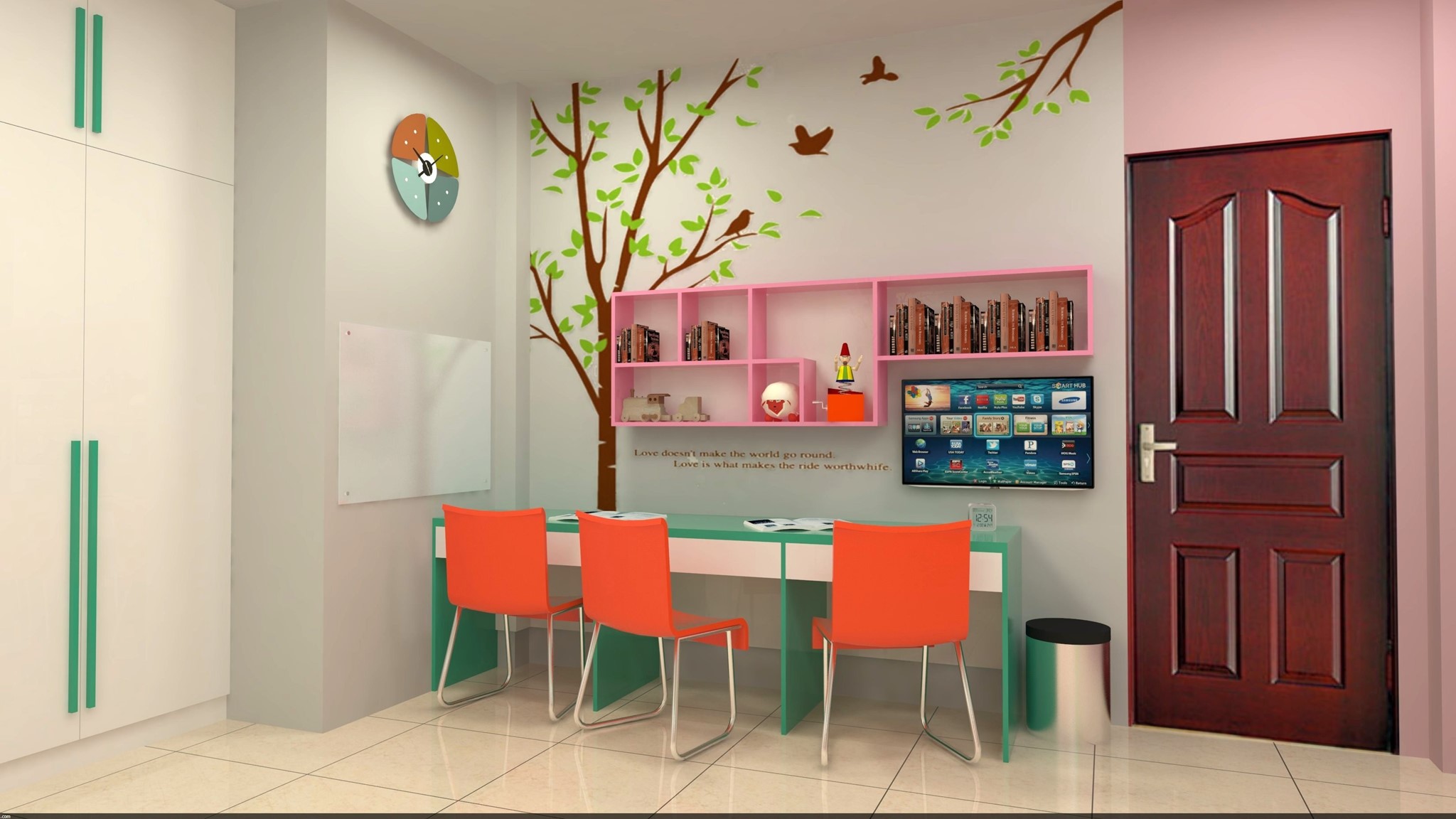 Hình thiết kế phòng ngủ cho bé gái 3 Hình thiết kế phòng ngủ cho bé gái 3