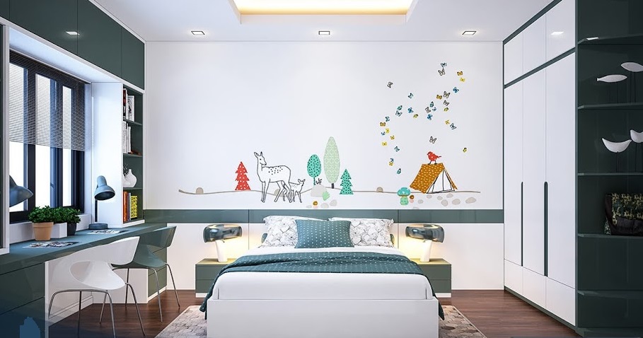 Hình thiết kế phòng ngủ cho bé trai 2 Hình thiết kế phòng ngủ cho bé trai 2