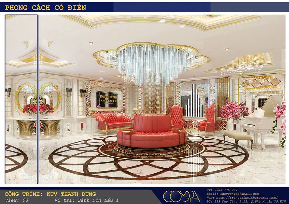 Hình thiết kế sảnh đón karaoke VIP - Sảnh đón lầu 1 Hình thiết kế sảnh đón karaoke VIP - Sảnh đón lầu 1