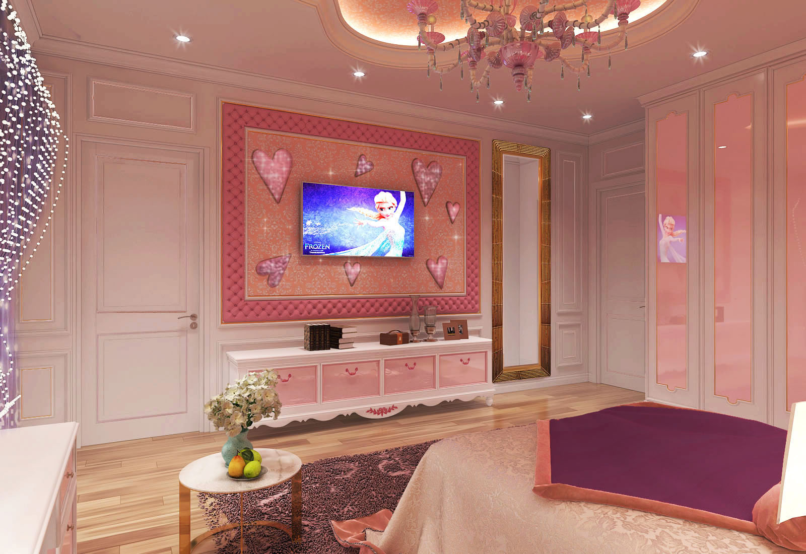 Hình trang trí nhà màu hồng 14 Hình trang trí nhà màu hồng 14