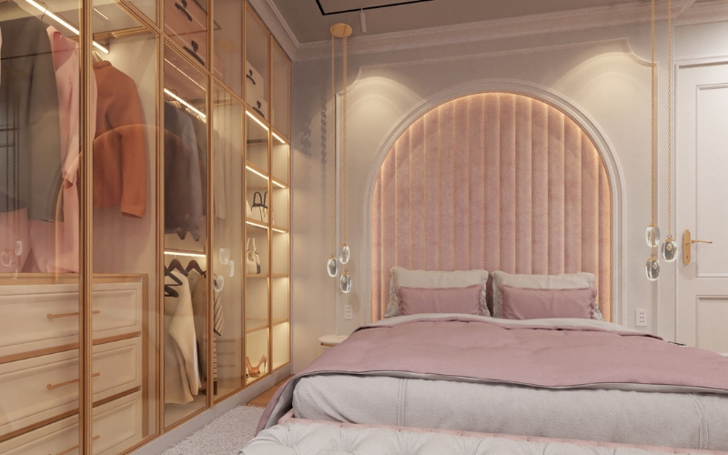 Mẫu thiết kế phòng ngủ màu hồng pastel Mẫu thiết kế phòng ngủ màu hồng pastel