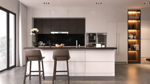 Nội thất nhà bếp sang trọng cho căn hộ chung cư với thiết kế của Compa Décor