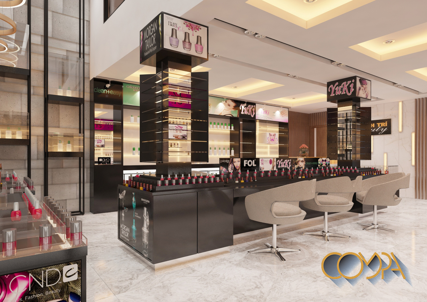 Thiết kế showroom tủ trưng bày