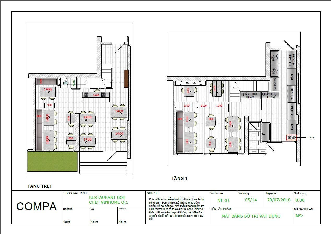 Mặt bằng bố trí nhà hàng 39 Mặt bằng bố trí nhà hàng 39