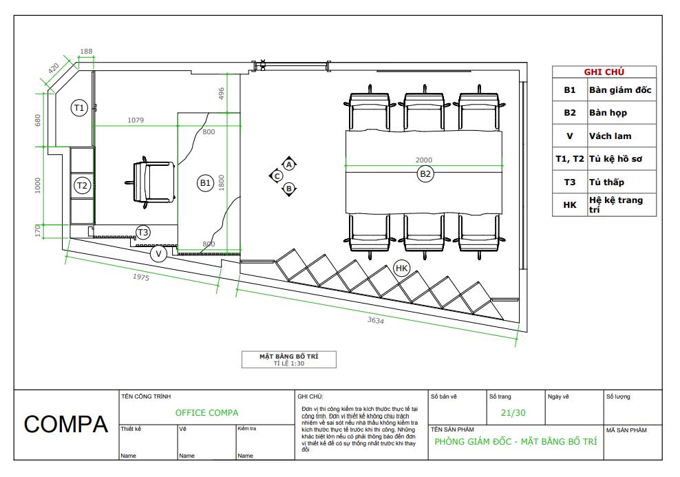 Mặt bằng văn phòng Compa