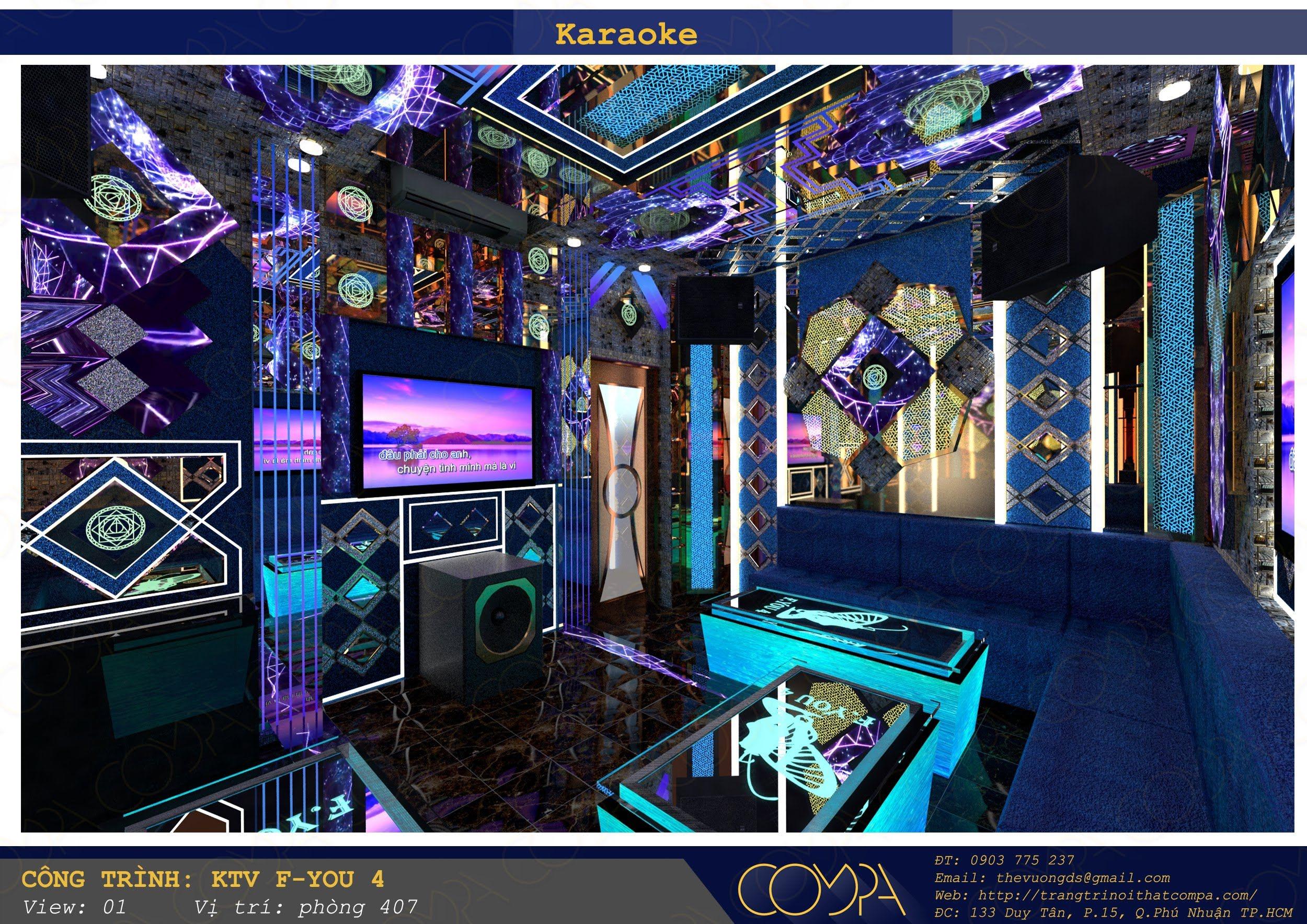 Mẫu phòng karaoke phong cách mini bar