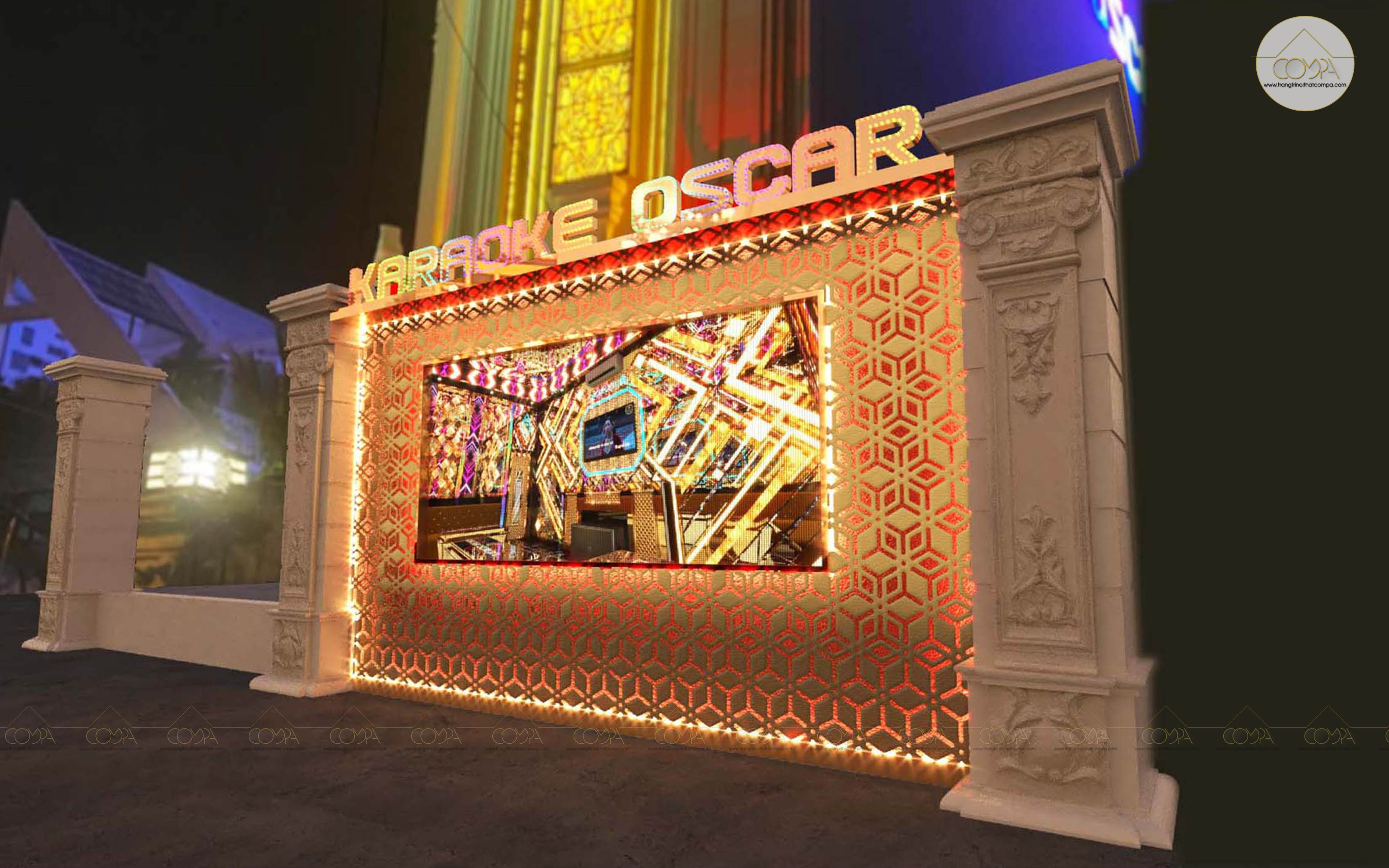 Thiết kế bảng hiệu Mặt tiền Karaoke Thiết kế bảng hiệu mặt tiền Karaoke