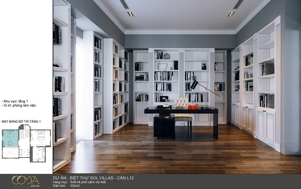 Phòng làm việc được thiết kế chuyên nghiệp