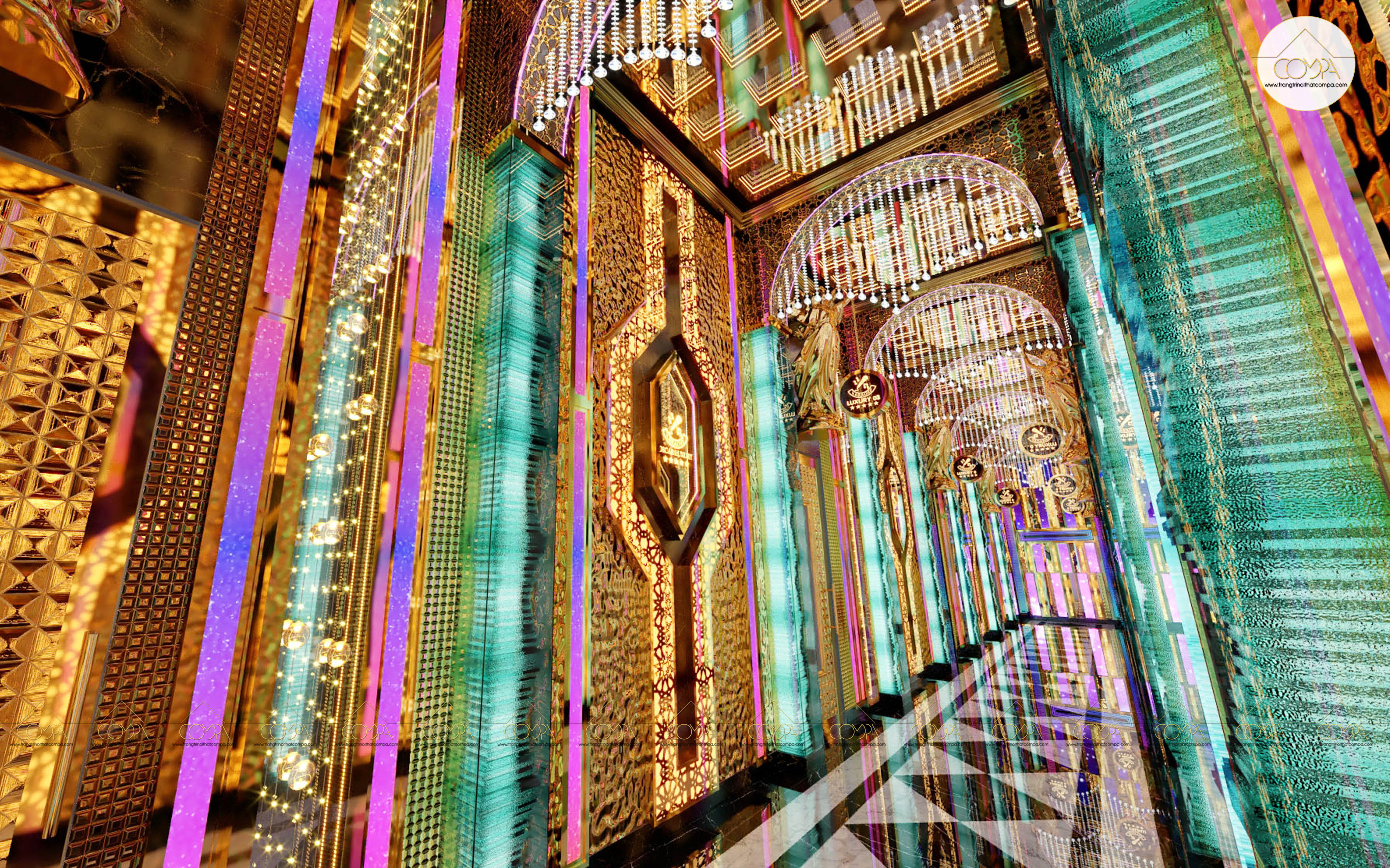 Khu sảnh đón karaoke lung linh Khu sảnh đón karaoke lung linh