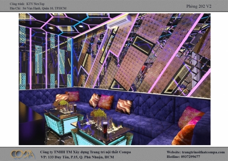 Thi công phòng Karaoke gia đình hiện đại - Karaoke Nexttop