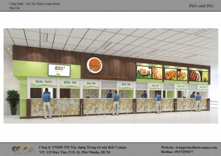 Thiết kế nội thất căn tin công ty - Tập đoàn bút bi Thiên Long