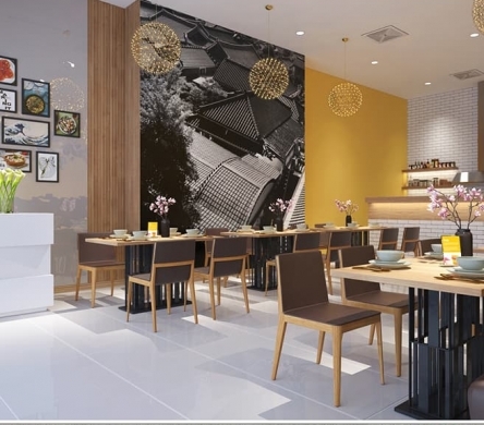 Thi công nội thất hoàn thiện theo thiết kế - Nhà Hàng Mr Chang Quận 7