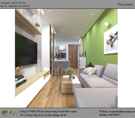 THIẾT KẾ NỘI THẤT CĂN HỘ CHUNG CƯ CITY GATE A2