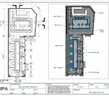 QUY CHUẨN PHÂN BỐ MẶT BẰNG NHÀ HÀNG