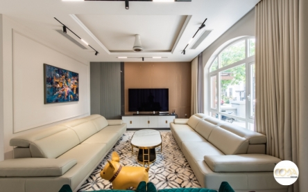 HÌNH ẢNH THI CÔNG THỰC TẾ BIỆT THỰ SOLVILLA QUẬN 2 PHONG CÁCH TÂN CỔ ĐIỂN TỐI GIẢN